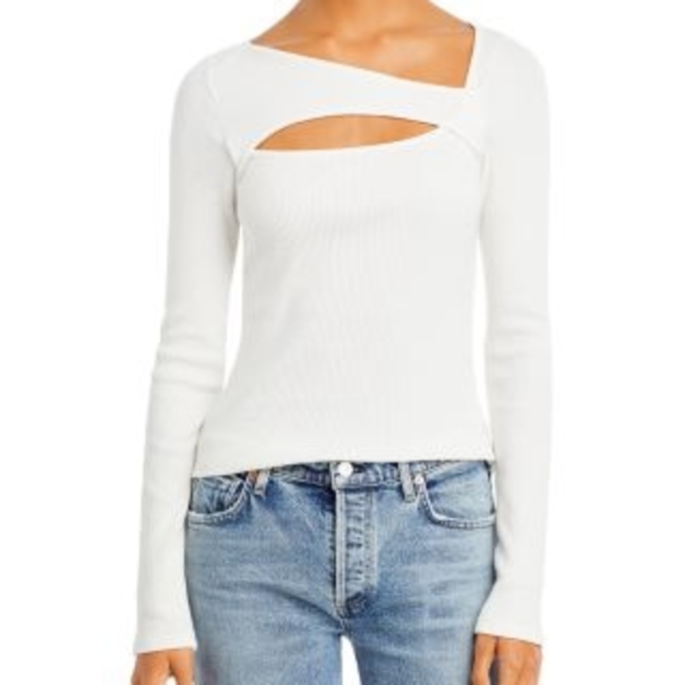 Citizens Of Humanity Ivory Iris Cut Out Long Sleeve